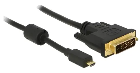 Delock / Kabel Micro HDMI - DVI-D / 1 m / 1920 x 1200 px / černá / pozlacené konektory