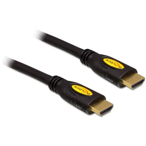 DeLock / HDMI kabel s Ethernetem / HDMI A - HDMI A / 1,5 m / 4K / pozlacené konektory