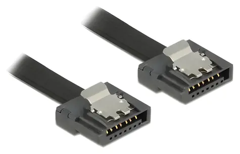 DeLock SATA III FLEXI černá / Kabel / SATA - SATA / 1 m / 6 Gbit/s
