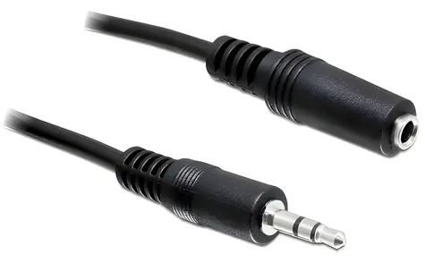 DeLock Jack 3,5 mm samec/samice 3m černá / Audio kabel / Prodlužovací