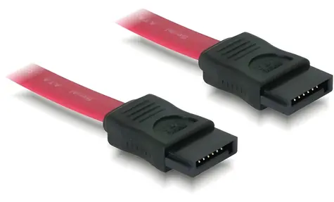 DeLock SATA II červená / SATA kabel / SATA - SATA / 0,3 m
