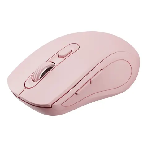 C-TECH WLM-12PK růžová / Bezdrátová optická myš / 1600DPI / 6 tlačítek / BT/2.4GHz / USB nano receiver