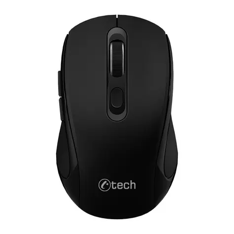 C-TECH WLM-12BK černá / Bezdrátová optická myš / 1600DPI / 6 tlačítek / BT/2.4GHz / USB nano receiver