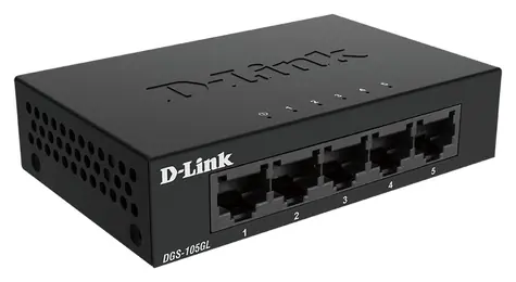 D-Link DGS-105GL/E / Switch / 5x 10/100/1000 Mbps / Fanless / Kovové tělo