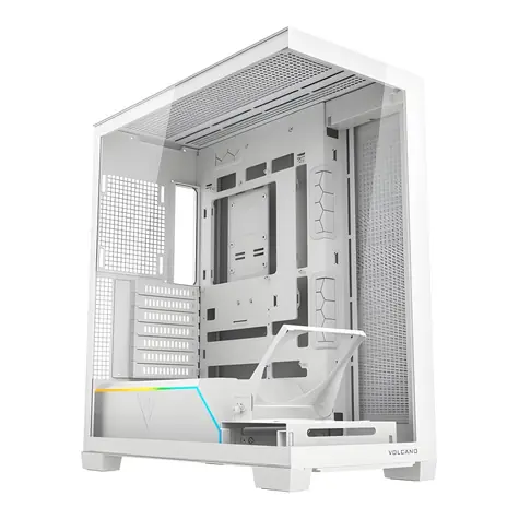 MODECOM Volcano Stellar Plus bílá / ATX / 1x USB-C / 2x USB 3.0 / bez zdroje / průhledná bočnice