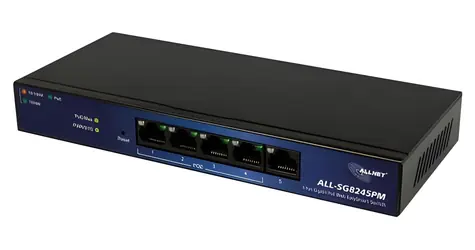 ALLNET ALL-SG8245PM / Switch / 5 portů / 10/100/1000 Mbit / PoE+