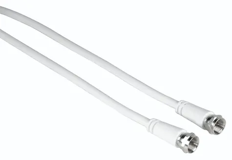 Hama F - F 1,5 m bílá / Anténní kabel / 75 dB