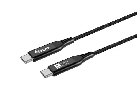 Equip černá / USB-C kabel / USB4 40Gbps / PD 240W / 1,2 m / DisplayPort 8K
