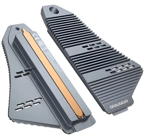 GrauGear G-PS5HS04 šedá / Chladič M.2 SSD / pro PS5 / M.2 2230-2280 / měděný heatpipe