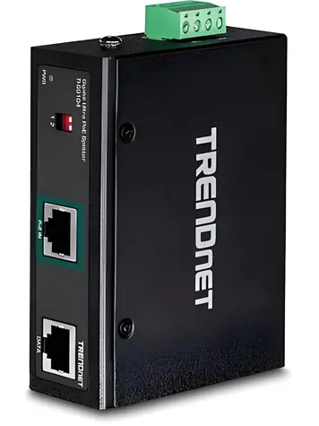 TRENDnet TI-SG104 / PoE splitter / UPoE 60W / kovové provedení / IP30 / 2x GbE