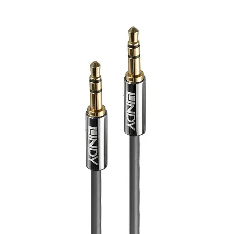 Lindy Cromo antracitová / Audio kabel / Jack 3,5mm - Jack 3,5mm / 1 m