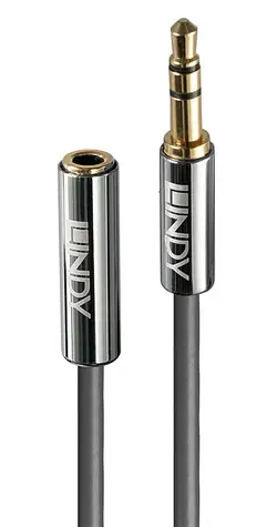 Lindy Cromo antracitová / Audio kabel / Prodlužovací / Jack 3,5 mm / 2 m