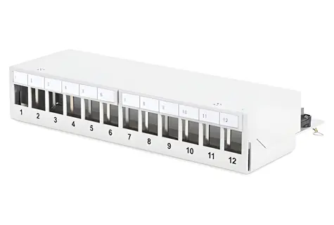 Digitus Desktop 12-Port světle šedá / Patch panel / Modulární / 1U