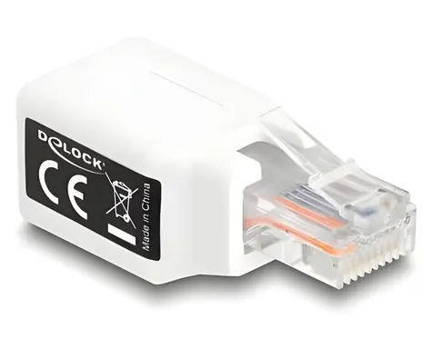 Delock RJ50 bílá / Adaptér / Zástrčka - Zásuvka