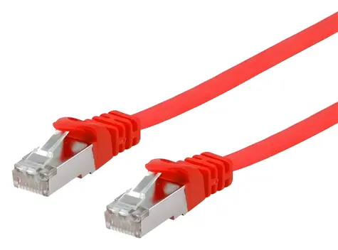 Equip Cat6a červená / Patch kabel / U/FTP / Flat / LSZH / 0,5m