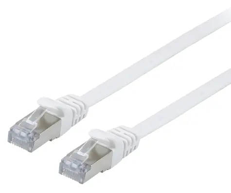 Equip bílá / Patch kabel / Cat6a / U/FTP / RJ-45 / 10 m / plochý / LSZH