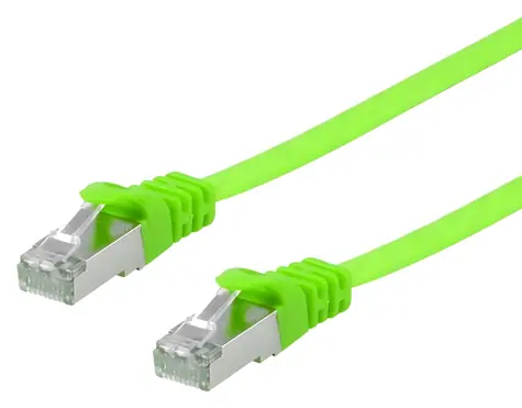 Equip zelená / Patch kabel / Cat6a U/FTP / plochý / 10 m / LSZH