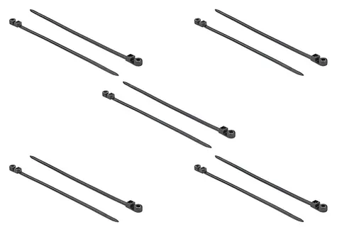 DeLock Kabelová páska s upevňovacím okem / 400 x 7,6 mm / černá / 10 ks