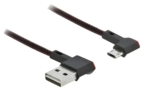 DeLock EASY-USB 2.0 černá / USB kabel / Typ-A - Micro-USB B / pravoúhlý / 2 m