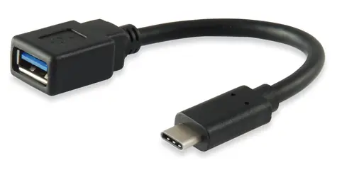 Equip černá / Adaptér / USB-C - USB-A OTG / 5 Gbps / 0,15 m