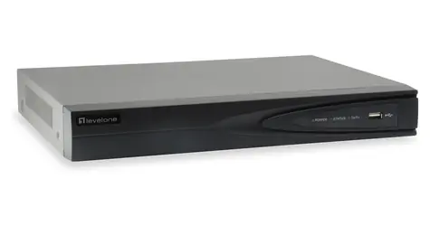 LevelOne NVR-0504 / NVR rekordér / pro 4 kamery / až 8 MPx / 1x HDD / 4x PoE / HDMI/VGA