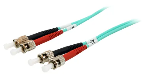 Equip optický kabel ST-ST OM3 2m tyrkysová / Patch kabel / Multimode / Duplex / LSZH plášť