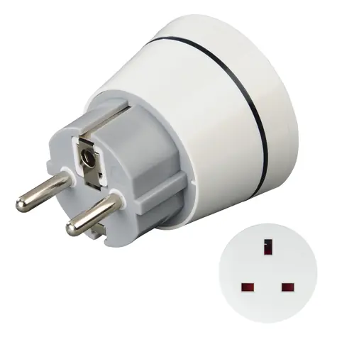 Hama Core bílá / Cestovní adaptér / UK zástrčka - EU zásuvka / 100-250 V