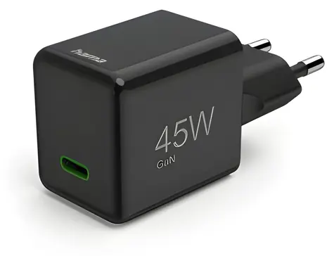 Hama SuperMini GaN 45W černá / Nabíječka / USB-C / PD / QC / 45 W