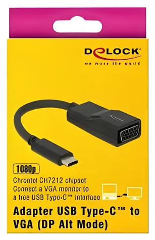 Delock USB Type-C (M) - VGA (F) / Adaptér / DP Alt Mode