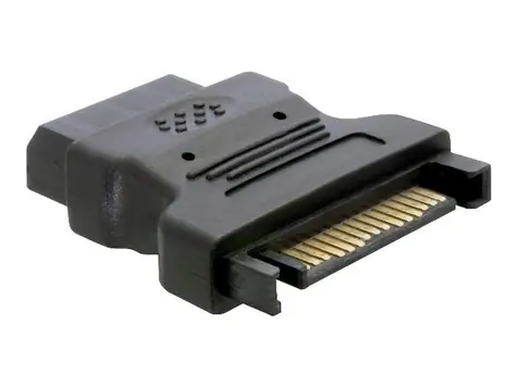 DeLock černá / Napájecí adaptér SATA 15 pin - IDE 4 pin / samec - samice