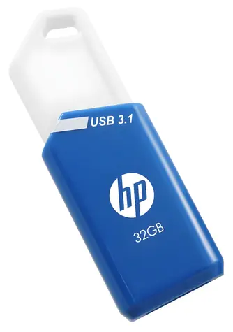 HP x755w 32GB modro-bílá / Flash disk / USB 3.1 / výsuvný design / 75 MB/s čtení