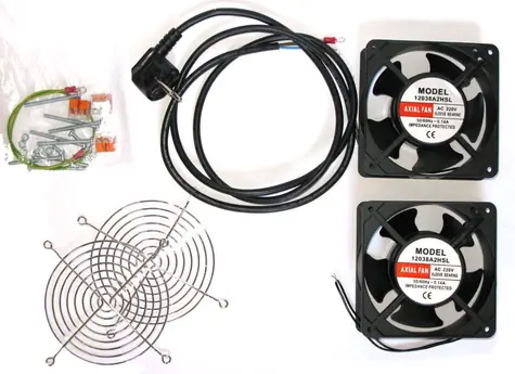 XtendLan Ventilační jednotka / 19” / 2x ventilátor 120 mm / Napájecí kabel