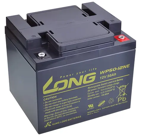 Long WP50-12NE / Olověný akumulátor / 12V / 50Ah / AGM DeepCycle / konektor M6