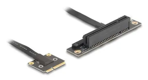 Delock adaptér Mini PCIe na PCIe 3.0 x8 90° / Redukce / PCIe 3.0 x8 slot / kabel 0,2 m