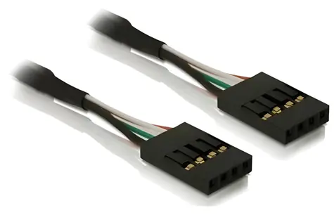 Delock černý / Interní USB kabel / pin header 4-pin samice/samice / 0,4 m