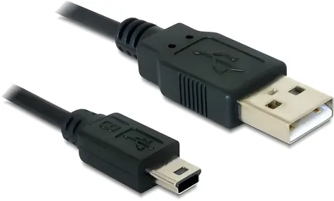 DeLock USB-A - Mini-USB B černá / USB kabel / USB 2.0 / 480 Mb/s / 1m