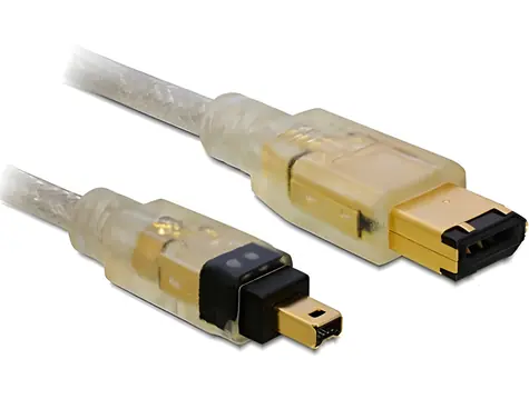 DeLock FireWire FW400 4-pin - 6-pin 2 m šedá / Kabel / Konektory M-M