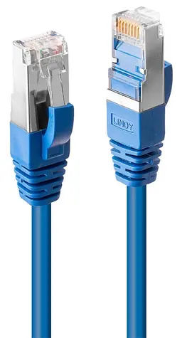 Lindy Cat6 S/FTP 1m modrá / Patch kabel / PIMF / RJ45-RJ45 / LSZH