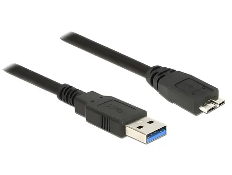 Delock USB-A - Micro-USB B černá / USB kabel / USB 3.2 Gen 1 / 5 Gbit/s / 2 m