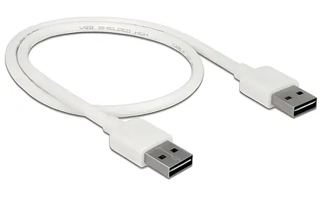 DeLock Easy-USB-A - Easy-USB-A / Kabel / USB 2.0 / 0,5 m / bílá