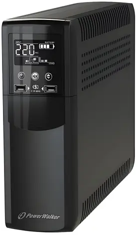 PowerWalker VI 1200 CSW FR / Záložní zdroj UPS / 1200 VA / čistá sinusová vlna / LCD displej