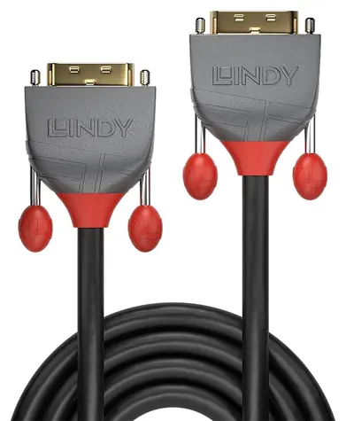 Lindy Anthra Line černá / Kabel DVI-D / Dual Link / 2 m / 2560 x 1600 px