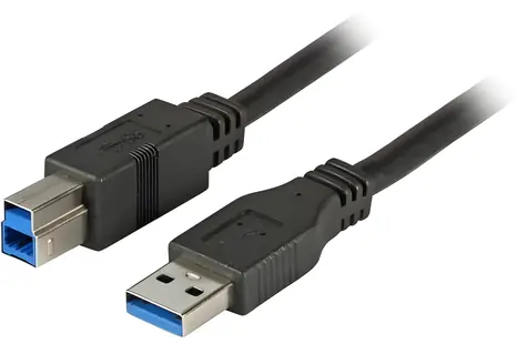 EFB USB3.0 černý / USB kabel / USB-A/USB-B / 3 m / 5 Gbit/s