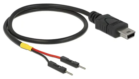Delock / Napájecí kabel / USB Mini-B / 2x pinový konektor / 30cm