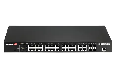 Edimax GS-5424PLC V2 / Switch / 24x GE PoE+ / 4x SFP / 400 W / Managed / 1U