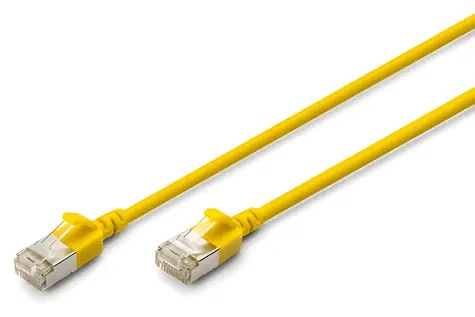 Digitus žlutá / Patch kabel / Cat6a / F/FTP Slim / 3 m / PoE+