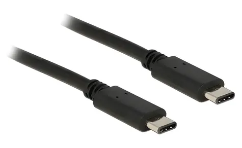 DeLock černá / USB kabel / 2x USB-C / USB 2.0 / 1 m