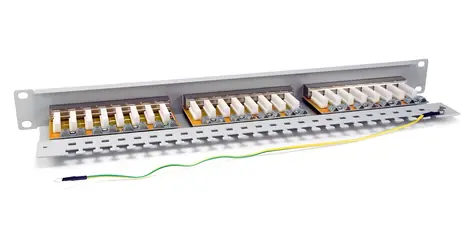 Equip Patchpanel 24x RJ-45 šedá / Patch panel / Cat6 FTP / 1U / 19