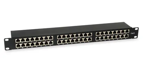 Equip Patchpanel 48x RJ-45 černá / Patch panel / 19