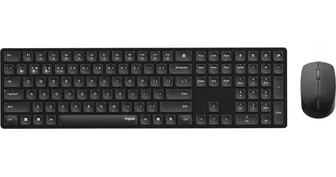 Rapoo 8020M černá / Bezdrátová sada klávesnice a myši / 2.4 GHz / BT 3.0 a 4.0 / 1300 DPI